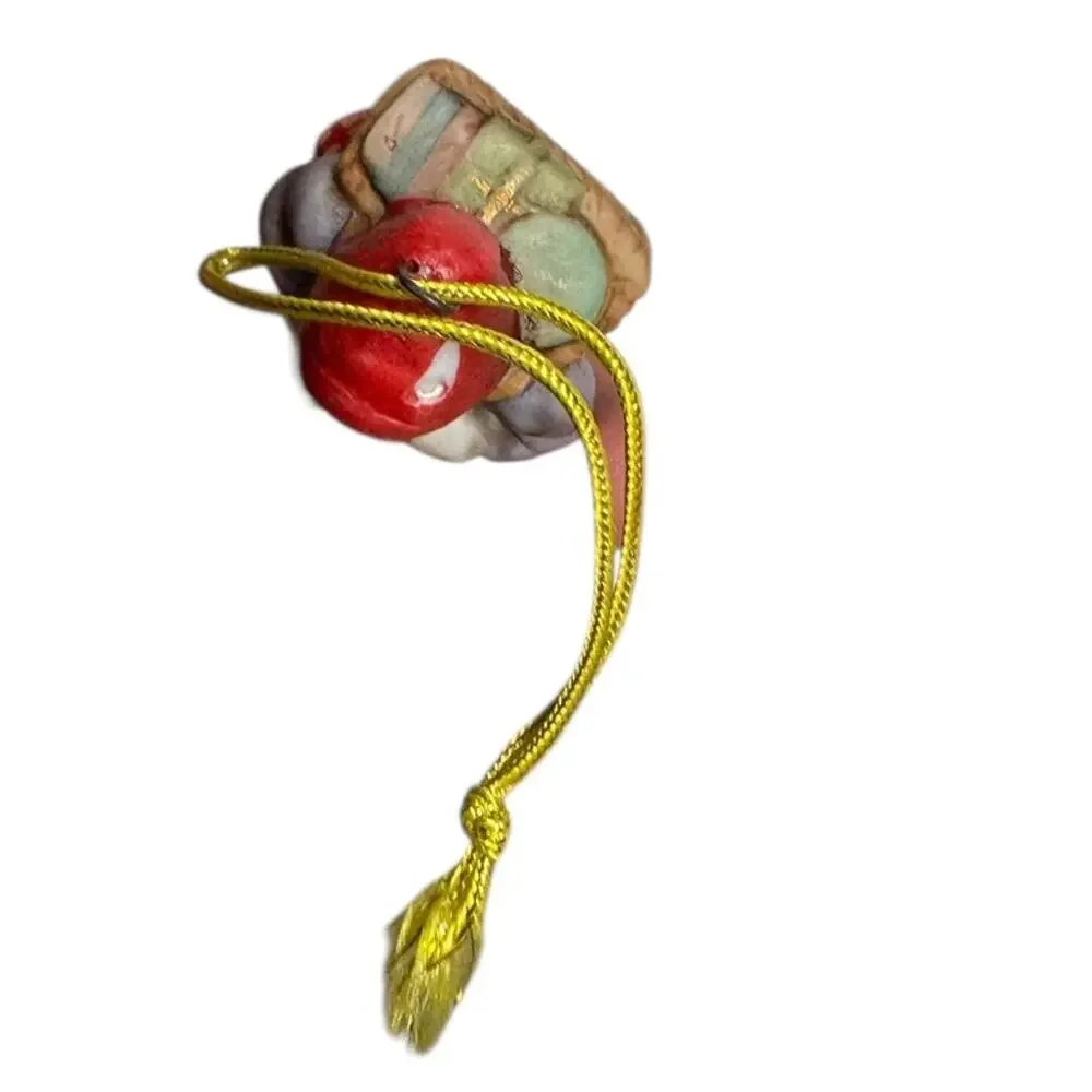 Vintage 1986 Schmid Porcelain Santa Ornament Christmas Figurine 4” Holiday